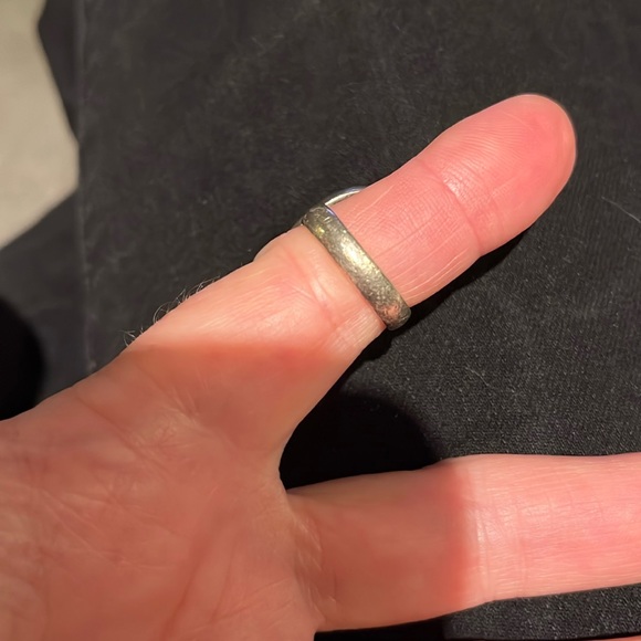 Silver ring blue stone with speckles 925 sterling - Picture 8 of 9